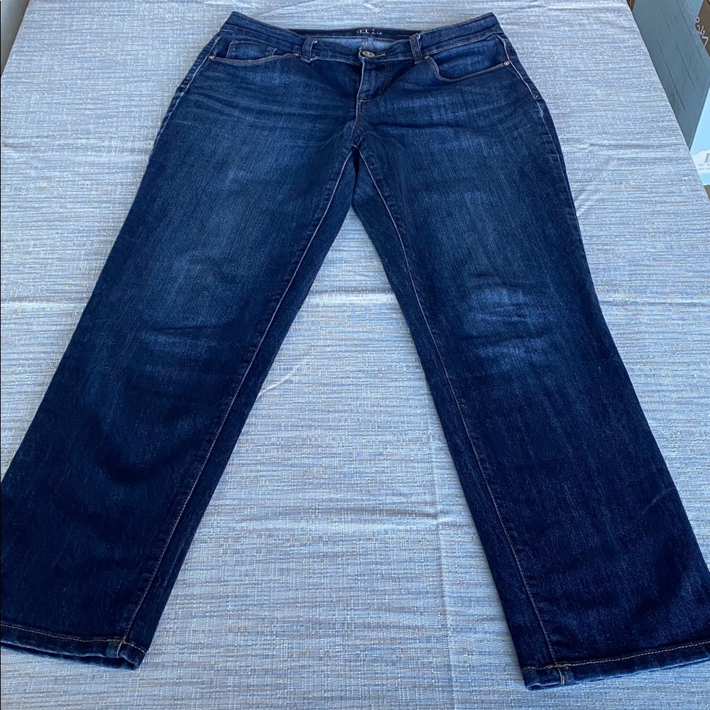 Style & Co. Women's Dark Blue Curvy Boyfriend Jeans